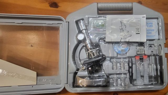 Microscopio 10x-1200X Óptica Precisión