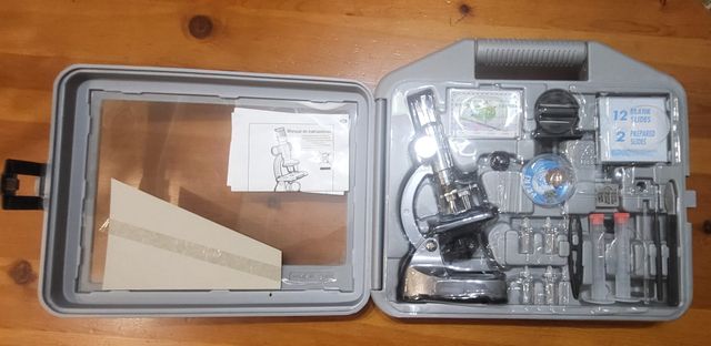 Microscopio 10x-1200X Óptica Precisión