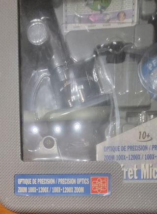 Microscopio 10x-1200X Óptica Precisión