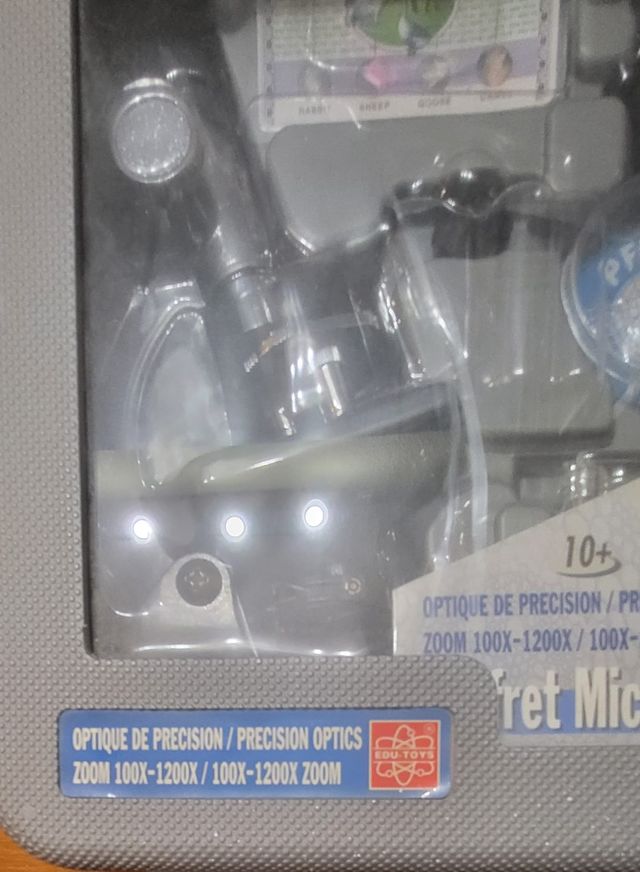 Microscopio 10x-1200X Óptica Precisión