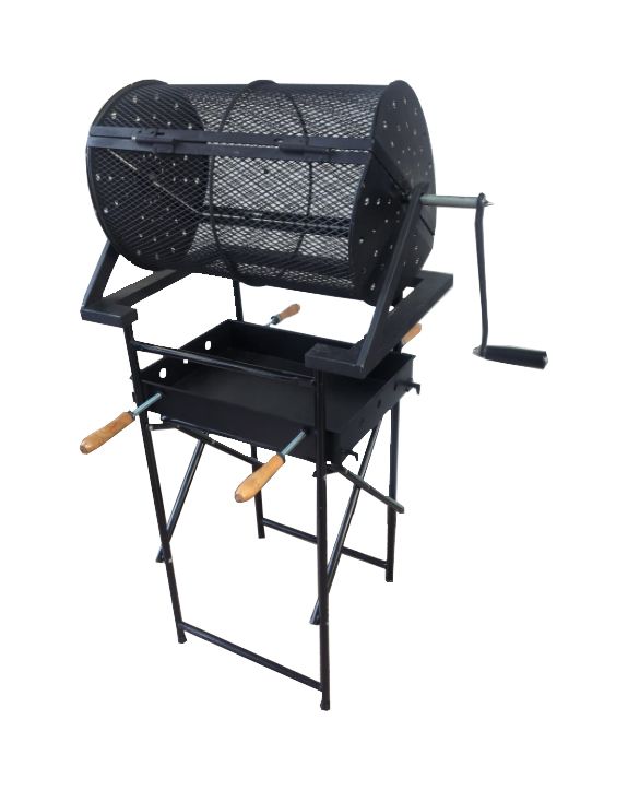 Asador de castañas y pimientos