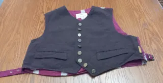 Chaleco mujer negro y morado