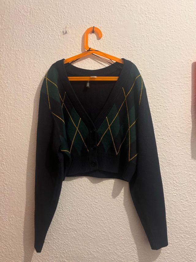 Jersey Argyle Negro y Verde