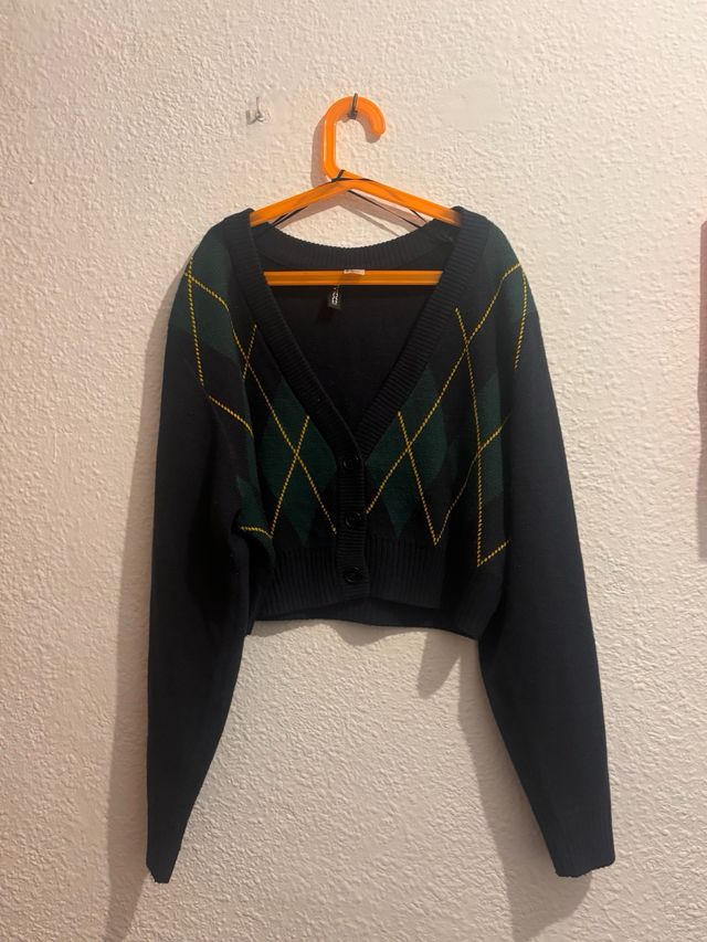 Jersey Argyle Negro y Verde