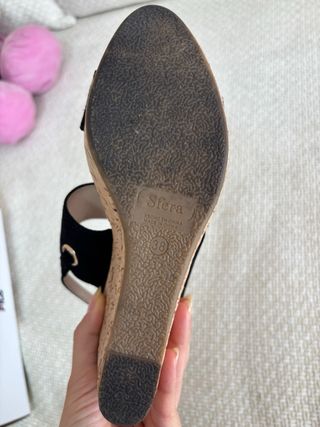 Sandalias cuña Sfera negras