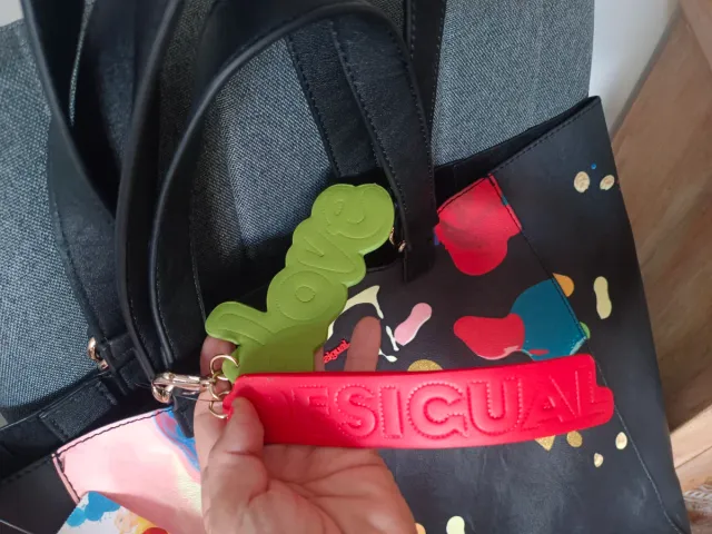 Bolso Tote Desigual Negro Multicolor