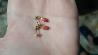 Pendientes de coral  18kl