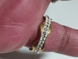 Sortija compromiso oro y plata con circonitas