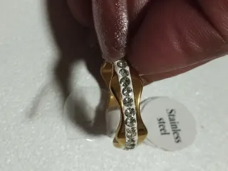 Sortija compromiso oro y plata con circonitas