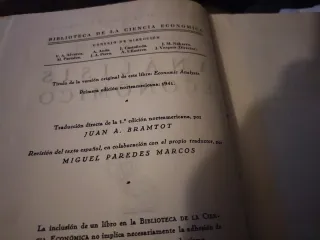 Análisis Económico Kenneth E. Libro antiguo