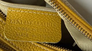 Bolso bandolera mujer amarillo con iniciales R.G