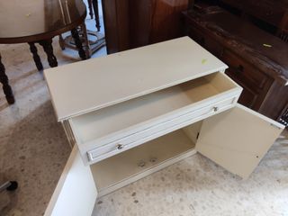 Cómoda blanca 2 puertas y cajón