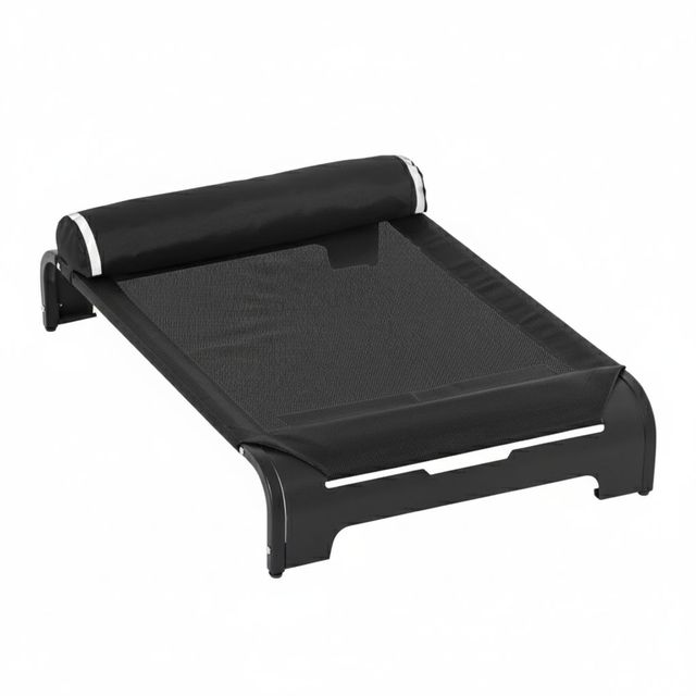 Cama Elevada Perro Gato PawHut 91x60cm Negra