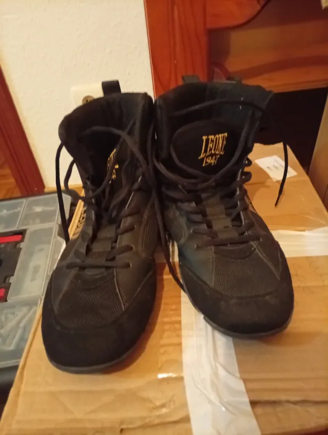 Botas de boxeo Leone negras