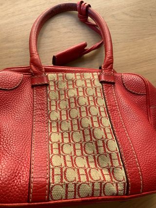 Bolso Carolina Herrera Rojo y Beige