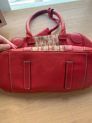 Bolso Carolina Herrera Rojo y Beige