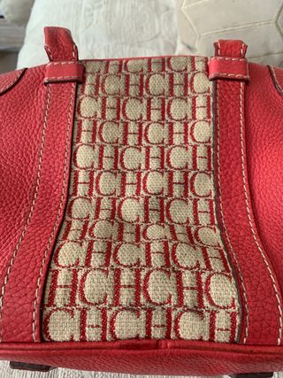 Bolso Carolina Herrera Rojo y Beige