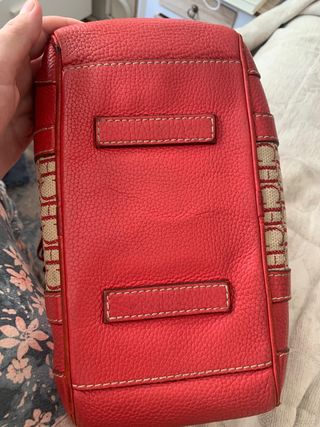 Bolso Carolina Herrera Rojo y Beige