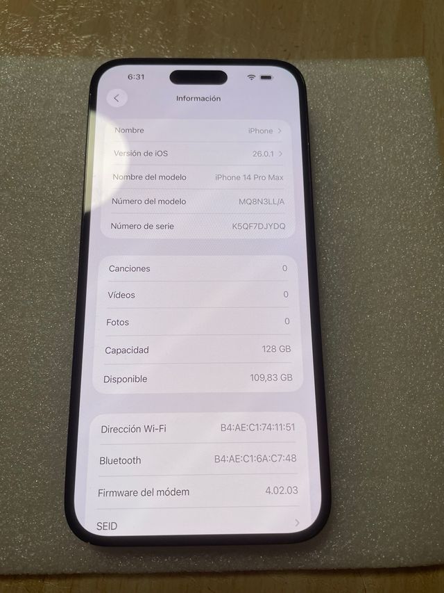 iPhone 14 Pro Max 128GB 12