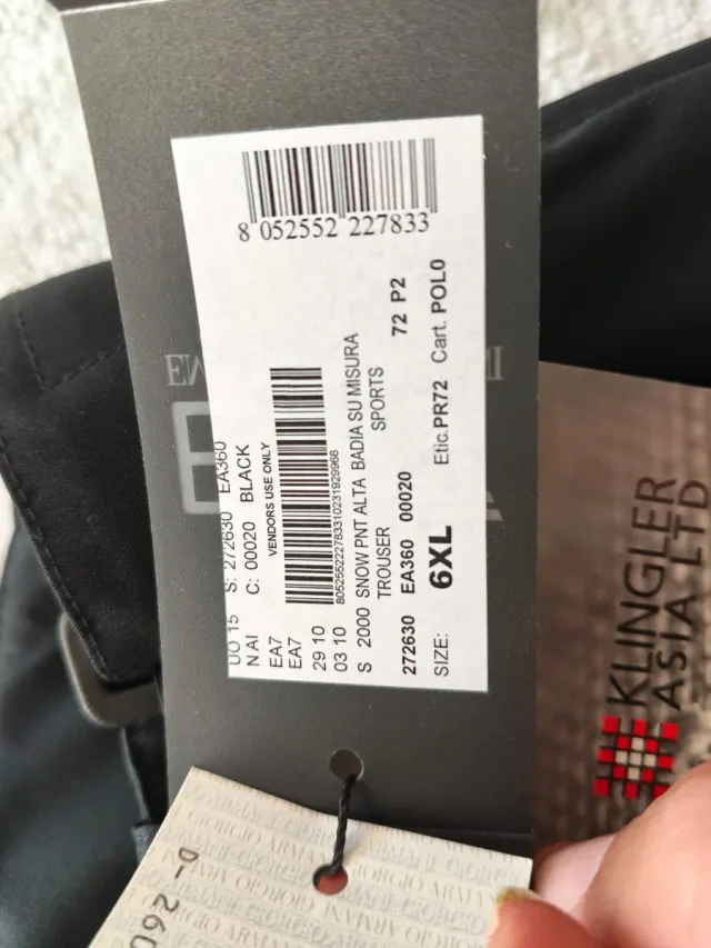 EA7 Emporio Armani Pantaloni Sci Uomo