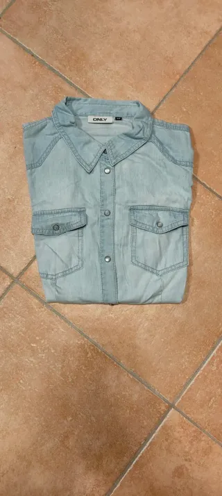 Camicia jeans lavaggio chiaro ragazza ONLY