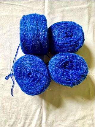 Lana azul buena calidad Phildar para tejer 570gr.