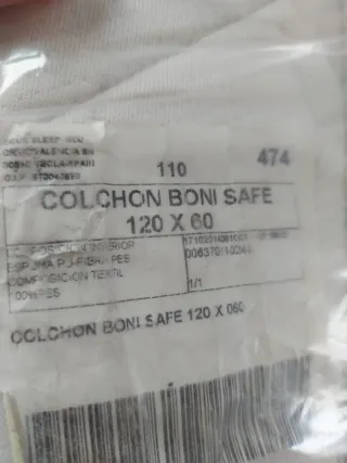 Colchón Cuna Boni Safe 60x120cm como nuevo