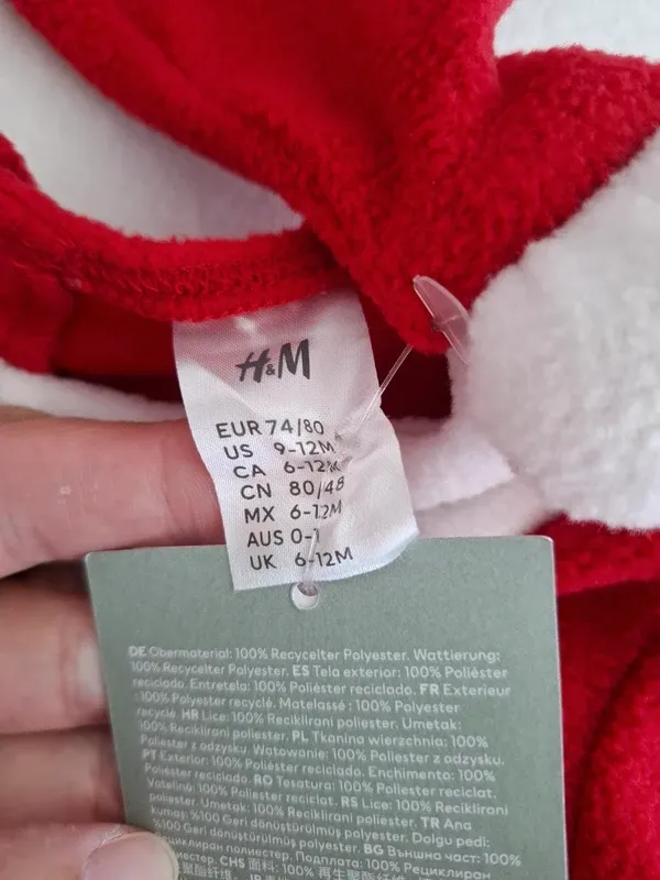 Vestido Mãe Natal H&M Novo | 9 a 12 meses