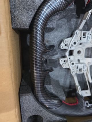 Volante Fibra Carbono Rojo Mustang Models V6 GT