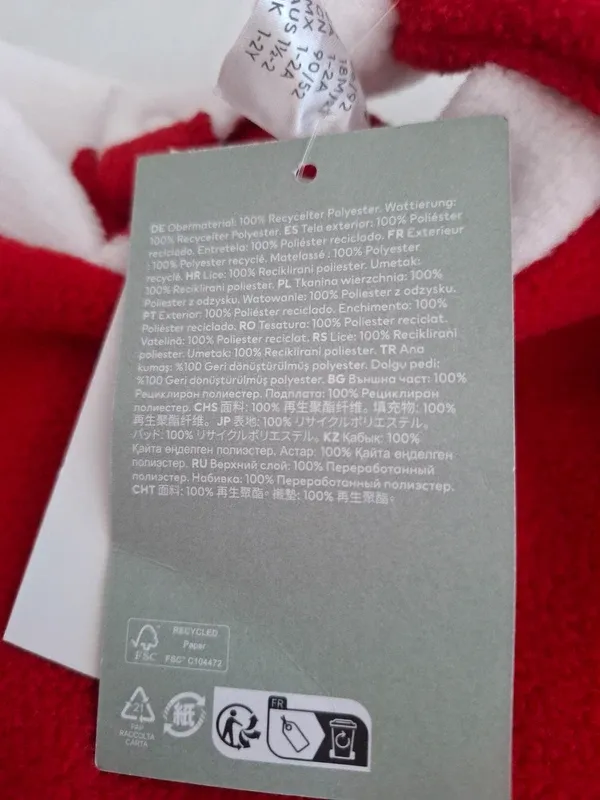 Fato Pai Natal H&M 18-24 meses