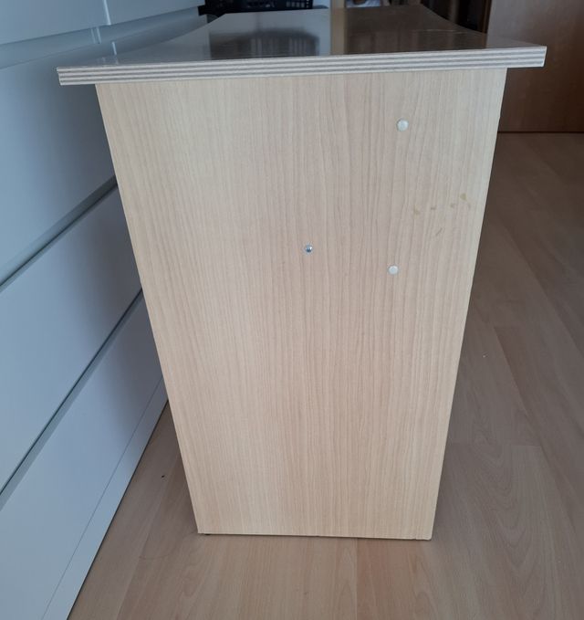 Secretária em madeira e mármore