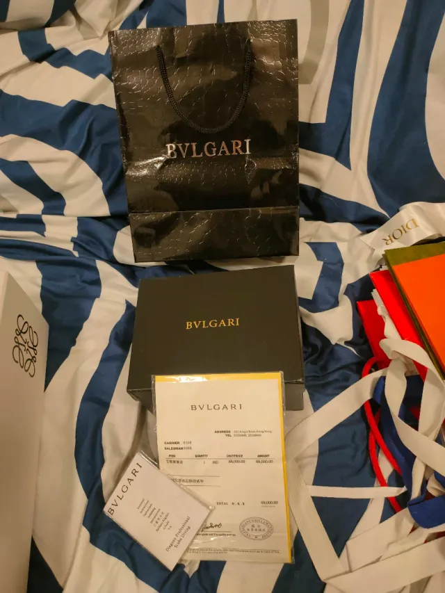 Estuche Caja Reloj Bulgari de madera.