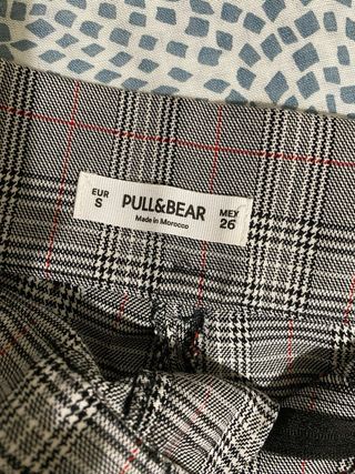 Pantalón de pinza gris a cuadros