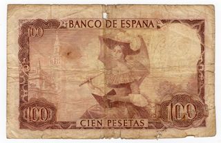 Billetes 100 Pesetas España 1965