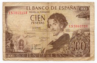 Billetes 100 Pesetas España 1965