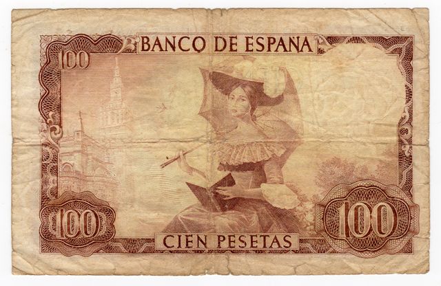 Billetes 100 Pesetas España 1965