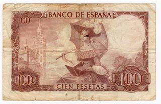 Billetes 100 Pesetas España 1965