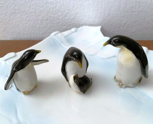 Piatto Natalizio / Pinguini sul ghiaccio
