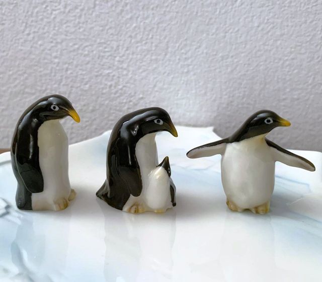 Piatto Natalizio / Pinguini sul ghiaccio