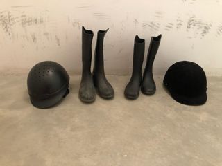 Conjunto hípica: Casco y Botas y chaleco