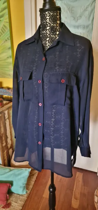 Camicia Benetton Oversize Blu