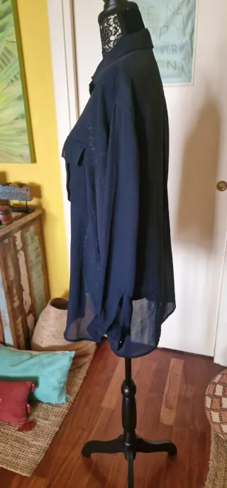 Camicia Benetton Oversize Blu