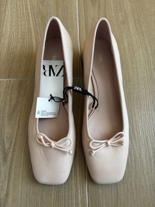 Zapatos planos Zara Talla 39 Rosa
