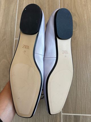 Bailarinas Zara Planas Talla 39 Morado Claro