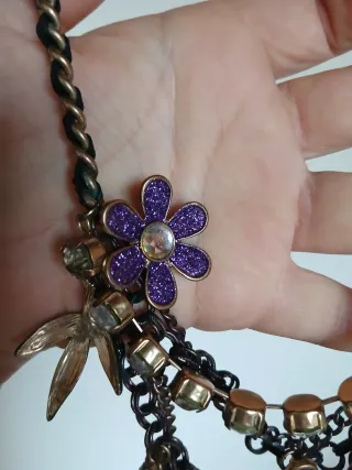 Collana donna con fiori e scimmietta