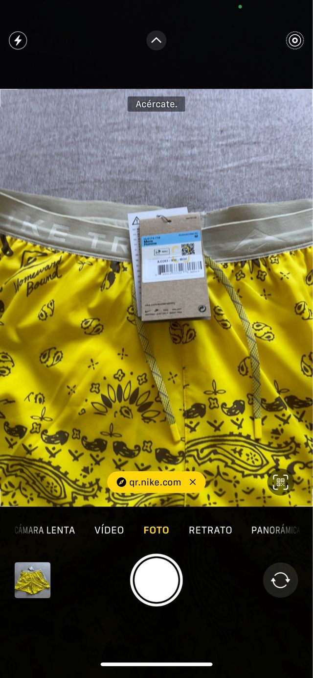 Pantalón corto Nike Trail Amarillo Estampado