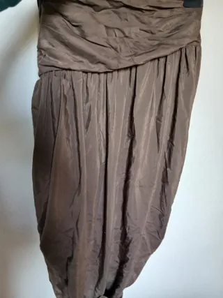 Gonna marrone vintage drappeggiata