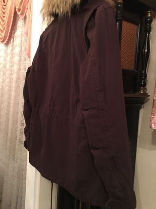 Chaqueta abrigo con cuello de pelo