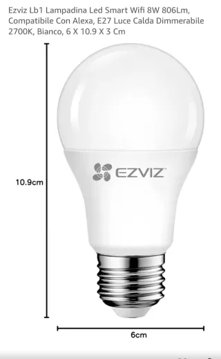 2 Lampadine EZVIZ LB1 Smart Nuove