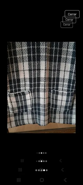 Vestido pichi cuadros blanco y negro